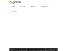 Tablet Screenshot of geveo.se